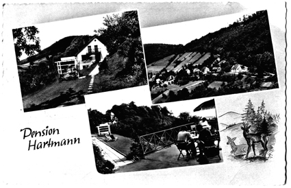 Pension Hartmann Ansichtskarte 1960